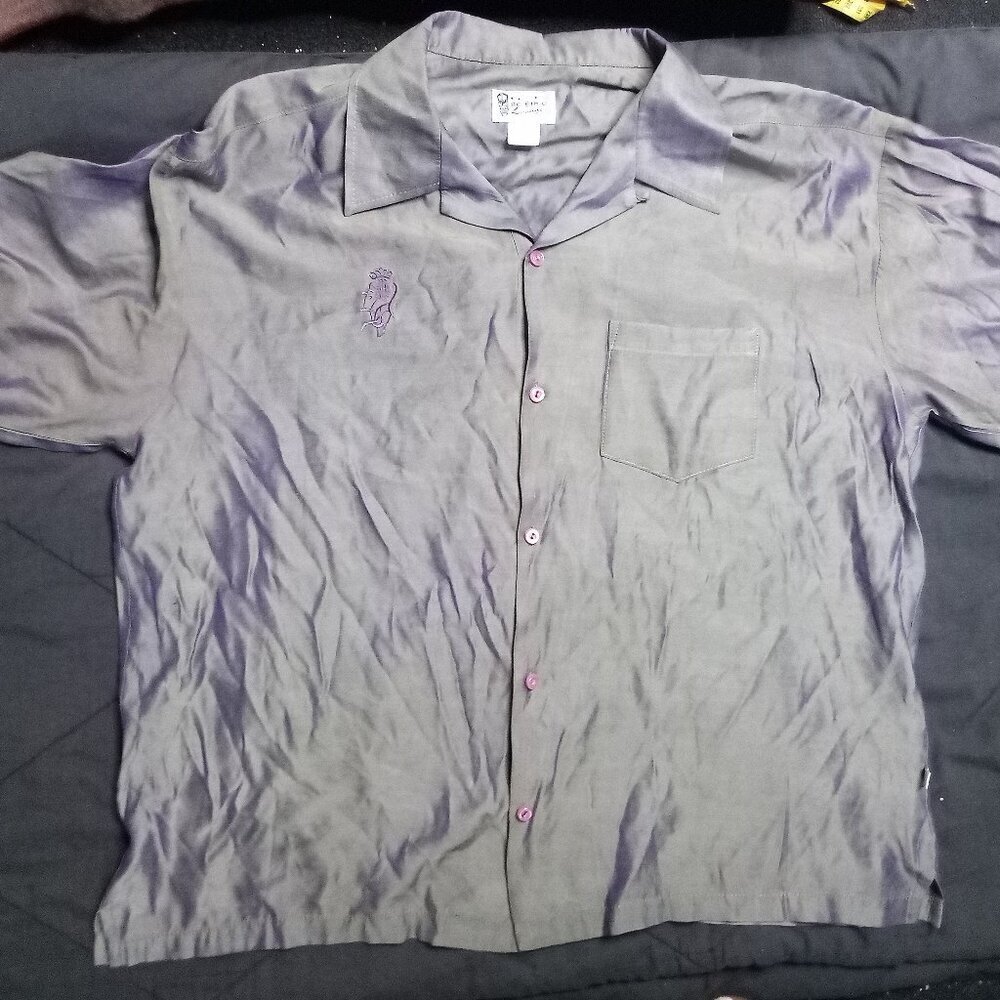 Vintage BC Ethic Lounge Iridescent Button Shirt - Picture 2 of 8